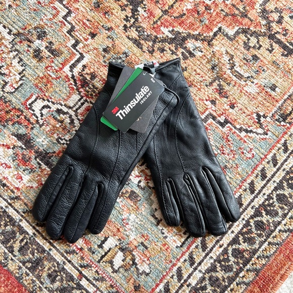 3M Thinsulate | Accessories | 3m Thinsulate Isolant Genuine Leather Black Gloves  Womens Size Ml | Poshmark